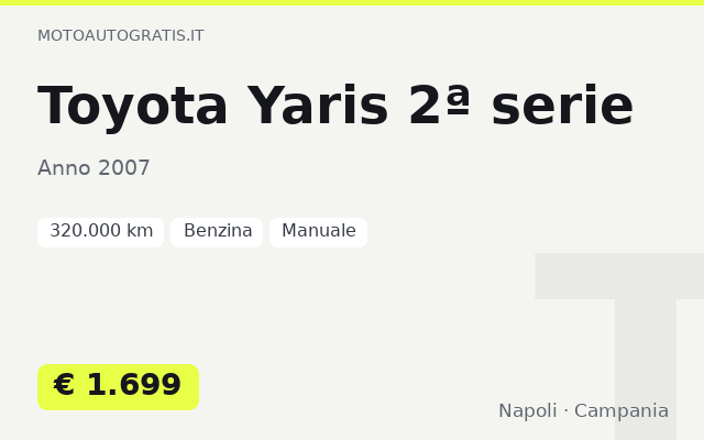 Toyota Yaris 2ª serie