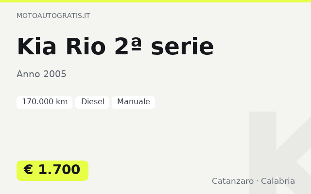 Kia Rio 2ª serie