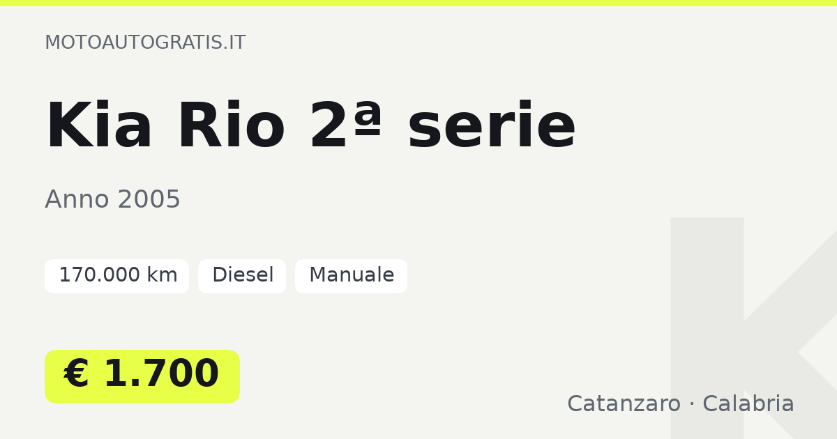 Kia Rio 2ª serie