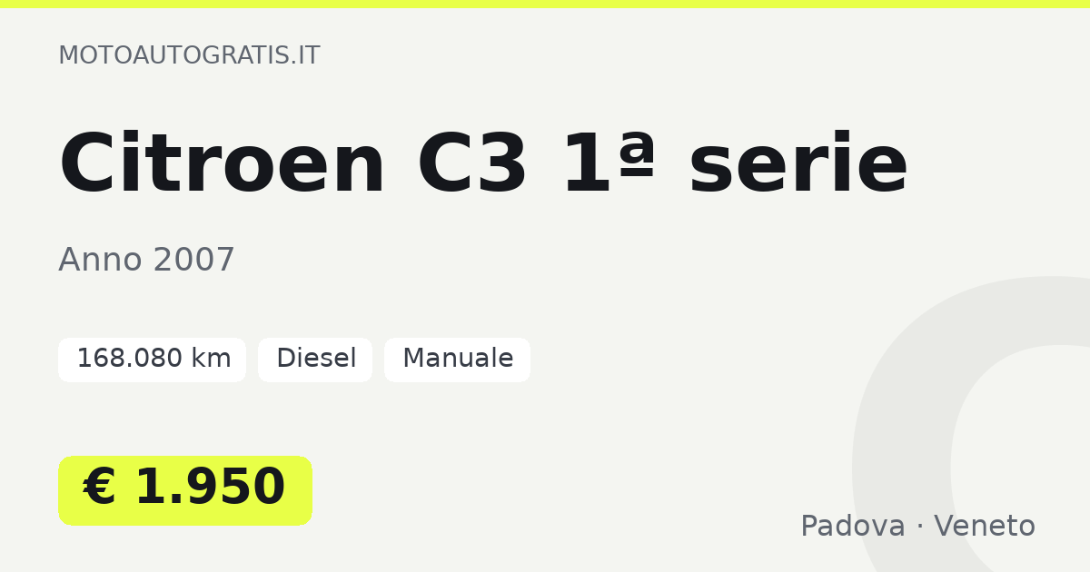 Citroen C3 1ª serie