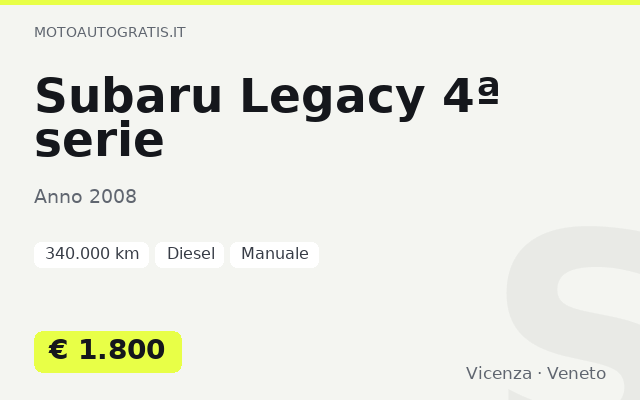 Subaru Legacy 4ª serie