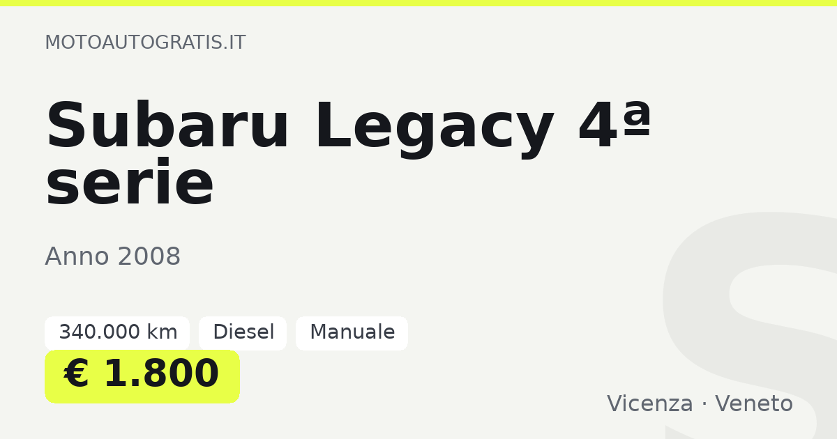 Subaru Legacy 4ª serie
