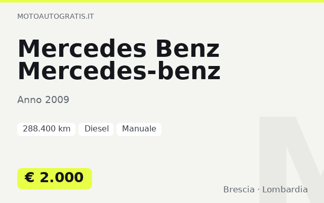 Mercedes Benz Mercedes-benz