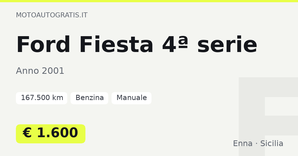 Ford Fiesta 4ª serie