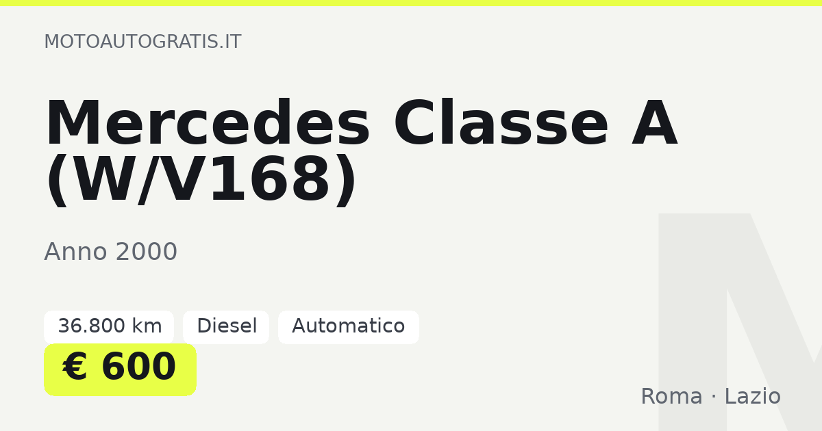 Mercedes Classe A (W/V168)
