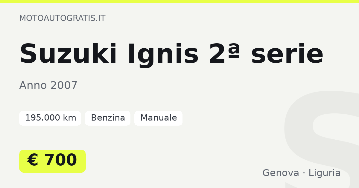 Suzuki Ignis 2ª serie