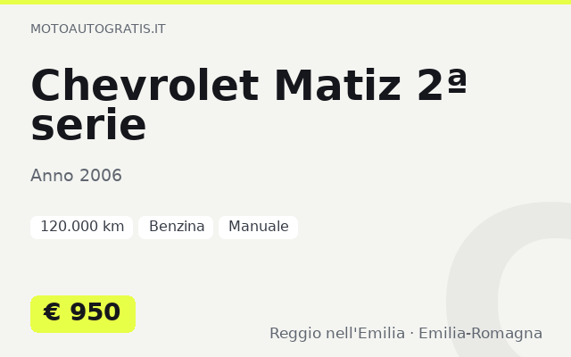 Chevrolet Matiz 2ª serie