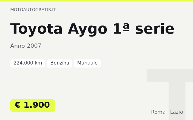 Toyota Aygo 1ª serie