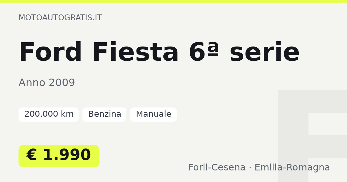 Ford Fiesta 6ª serie