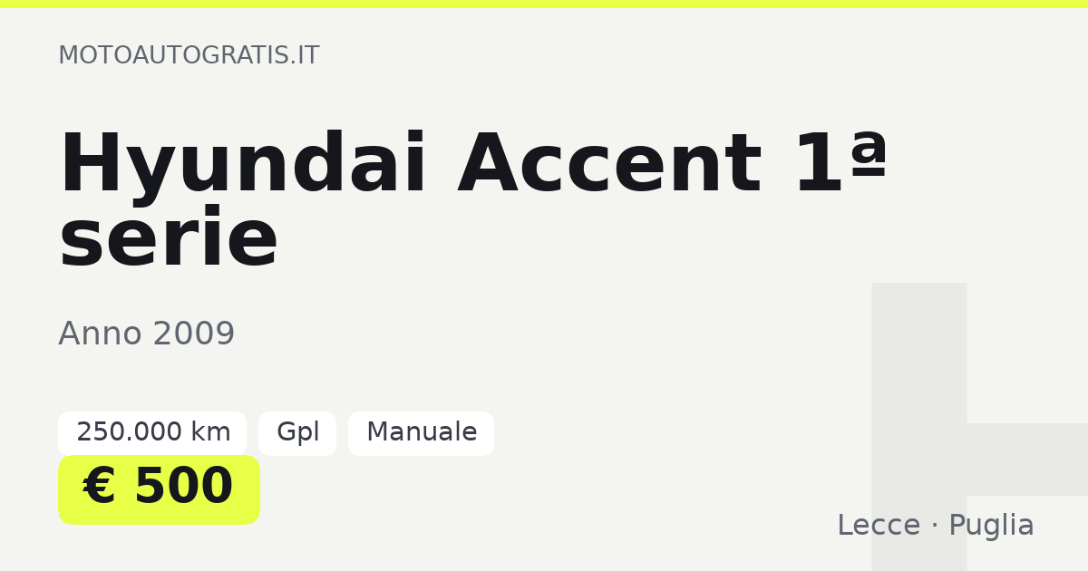 Hyundai Accent 1ª serie
