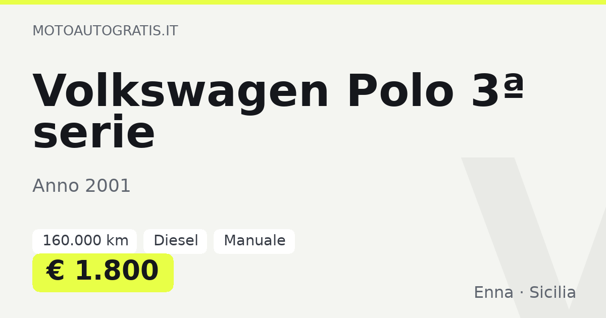 Volkswagen Polo 3ª serie