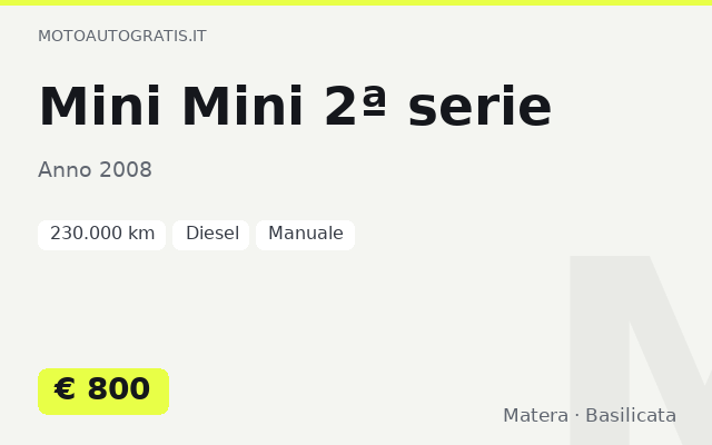 Mini Mini 2ª serie