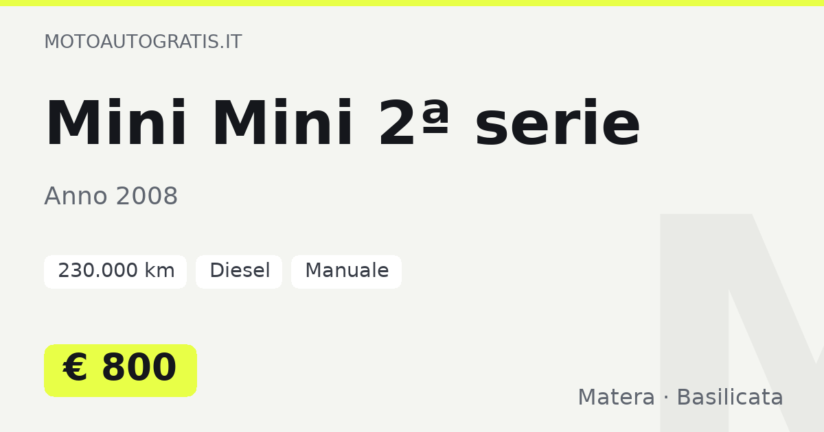 Mini Mini 2ª serie