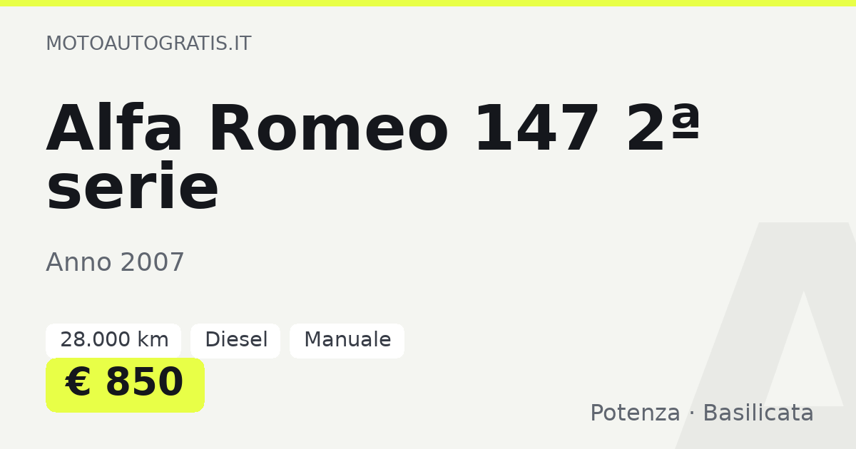 Alfa Romeo 147 2ª serie