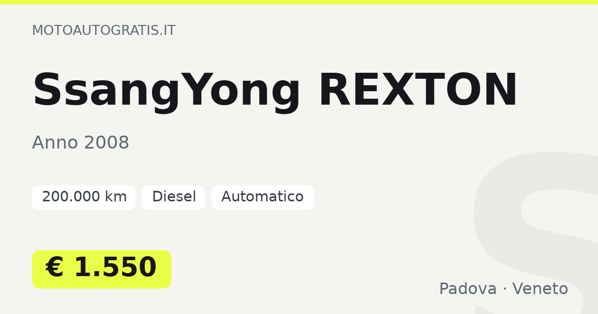 SsangYong REXTON