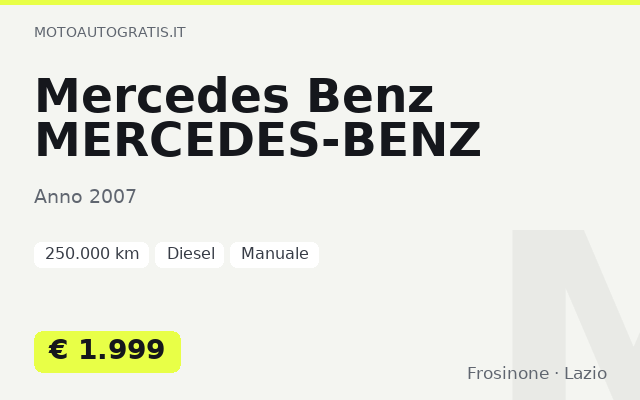Mercedes Benz MERCEDES-BENZ