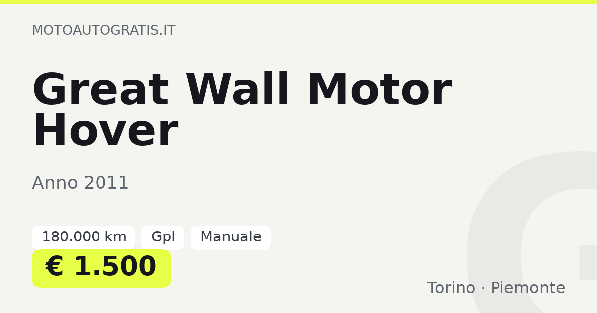 Great Wall Motor Hover