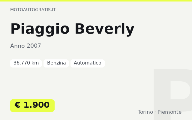 Piaggio Beverly