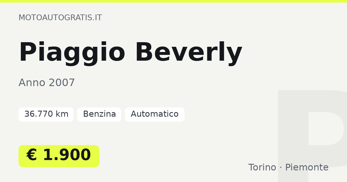 Piaggio Beverly