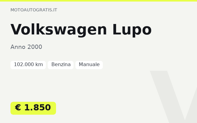 Volkswagen Lupo