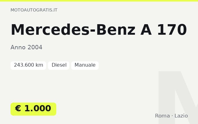 Mercedes-Benz A 170