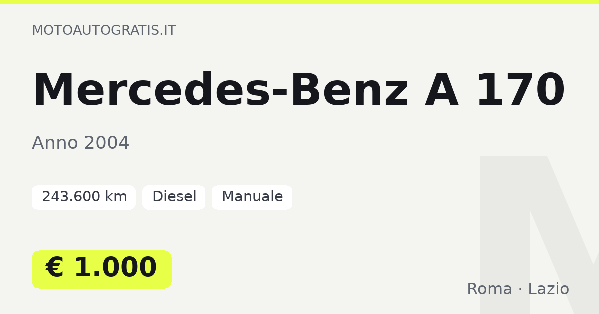 Mercedes-Benz A 170