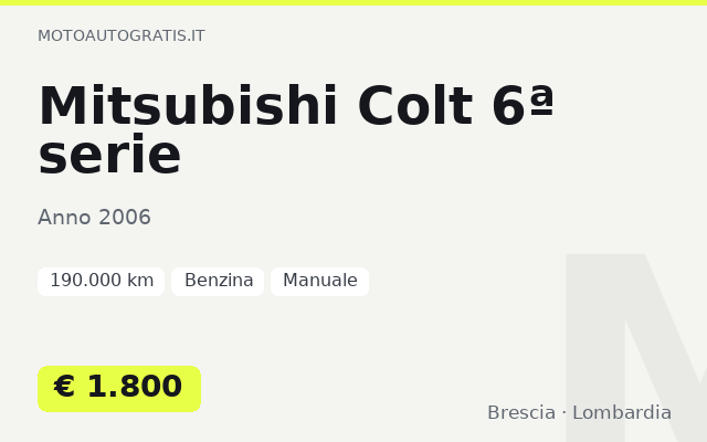 Mitsubishi Colt 6ª serie