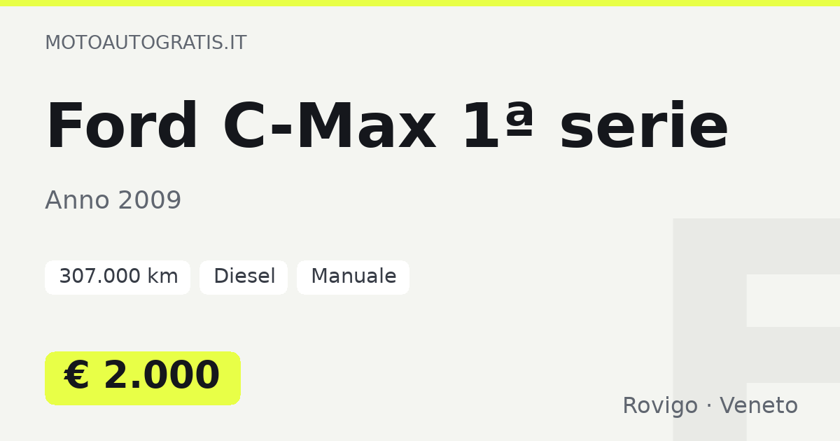 Ford C-Max 1ª serie