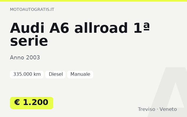 Audi A6 allroad 1ª serie