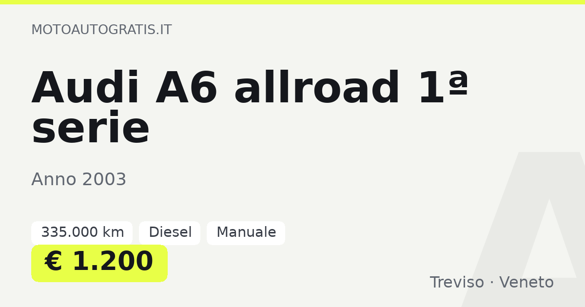 Audi A6 allroad 1ª serie