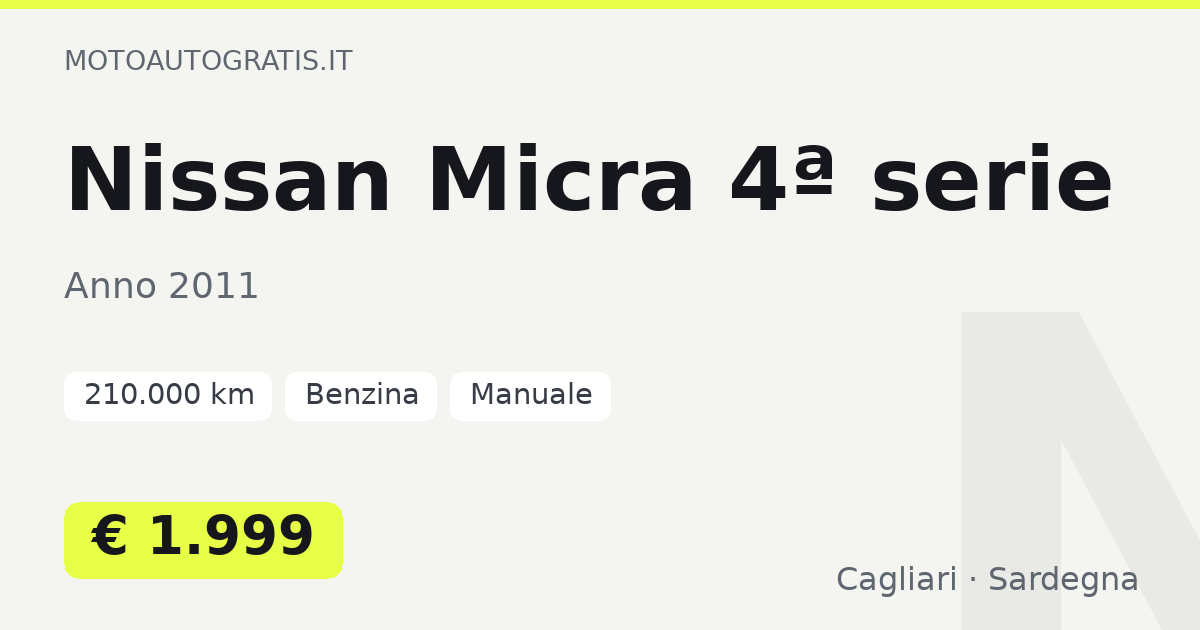 Nissan Micra 4ª serie
