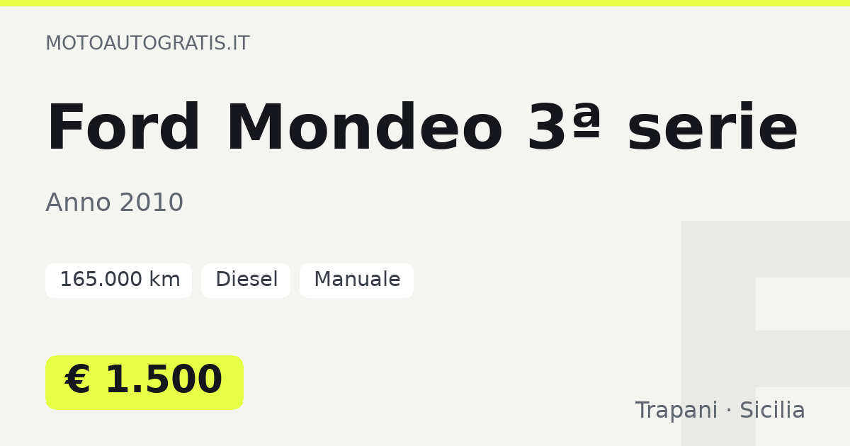 Ford Mondeo 3ª serie