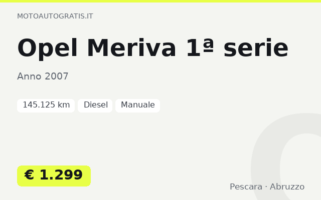 Opel Meriva 1ª serie
