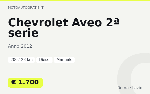 Chevrolet Aveo 2ª serie