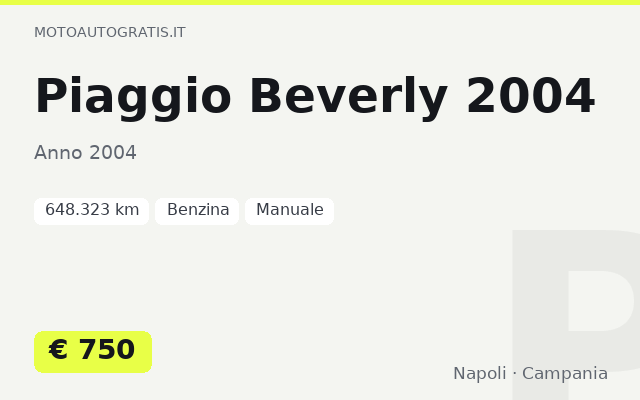 Piaggio Beverly 2004