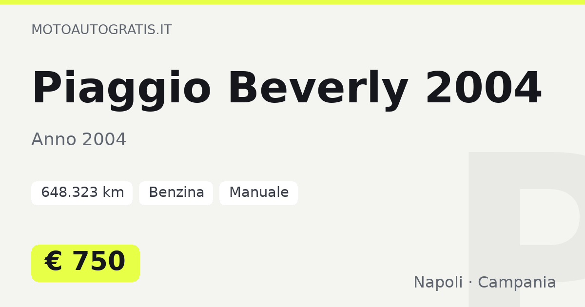 Piaggio Beverly  2004