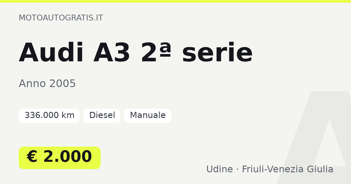 Audi A3 2ª serie