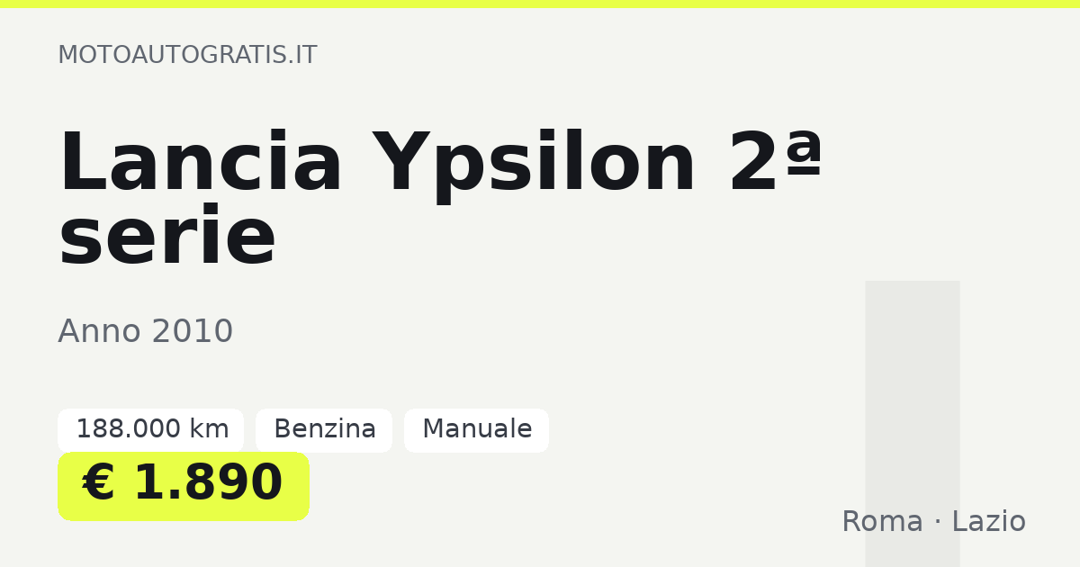 Lancia Ypsilon 2ª serie