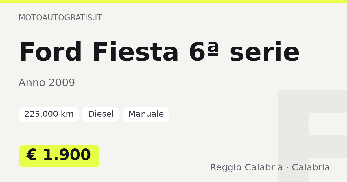 Ford Fiesta 6ª serie