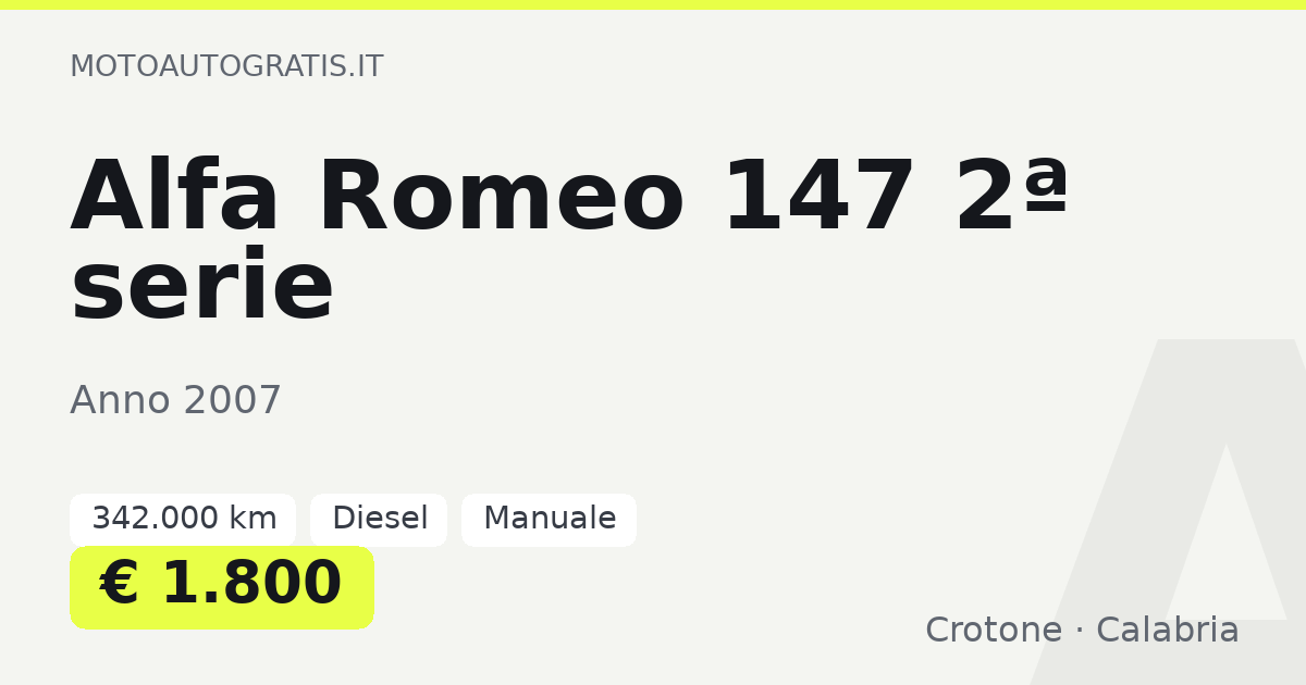 Alfa Romeo 147 2ª serie