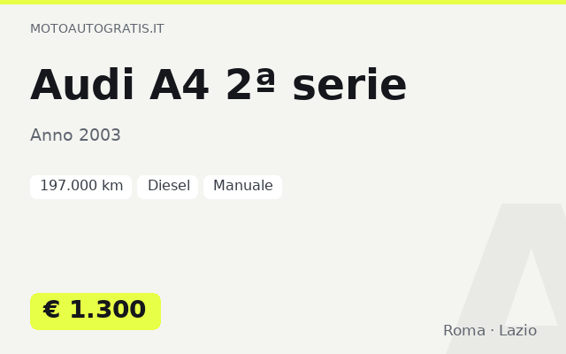 Audi A4 2ª serie