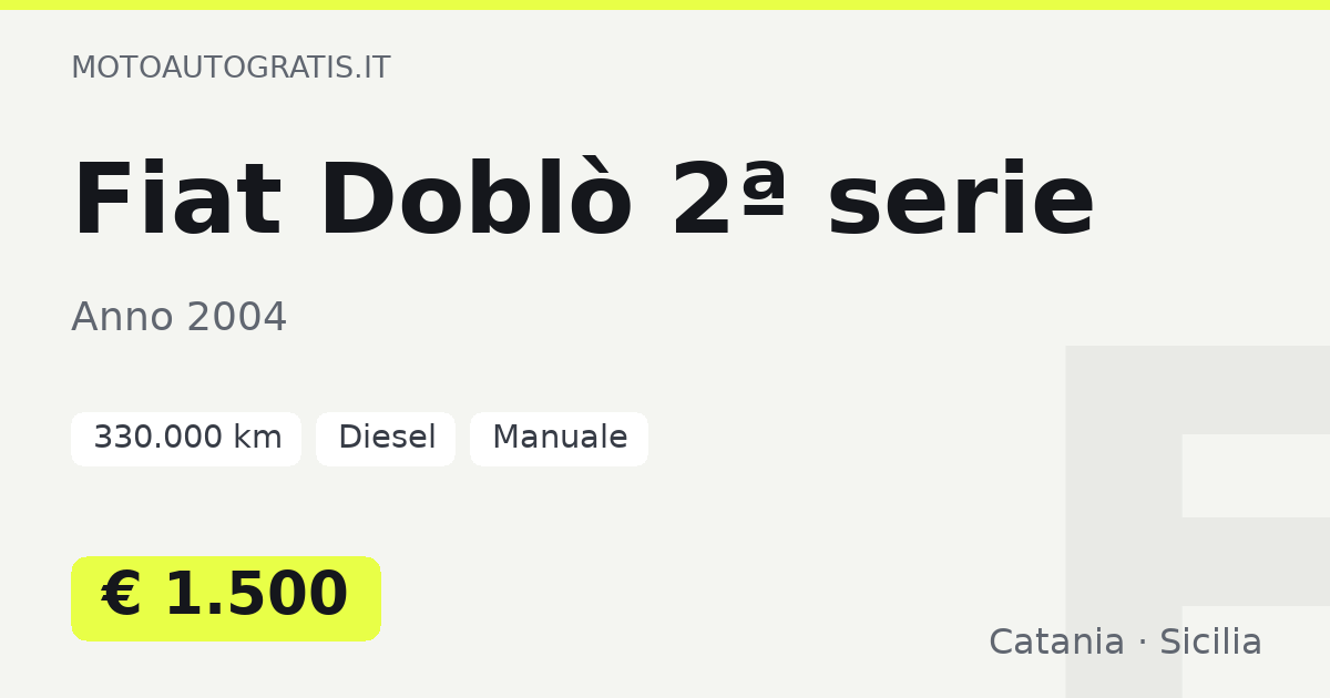 Fiat Doblò 2ª serie