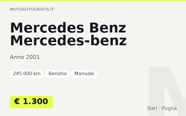 Mercedes Benz Mercedes-benz