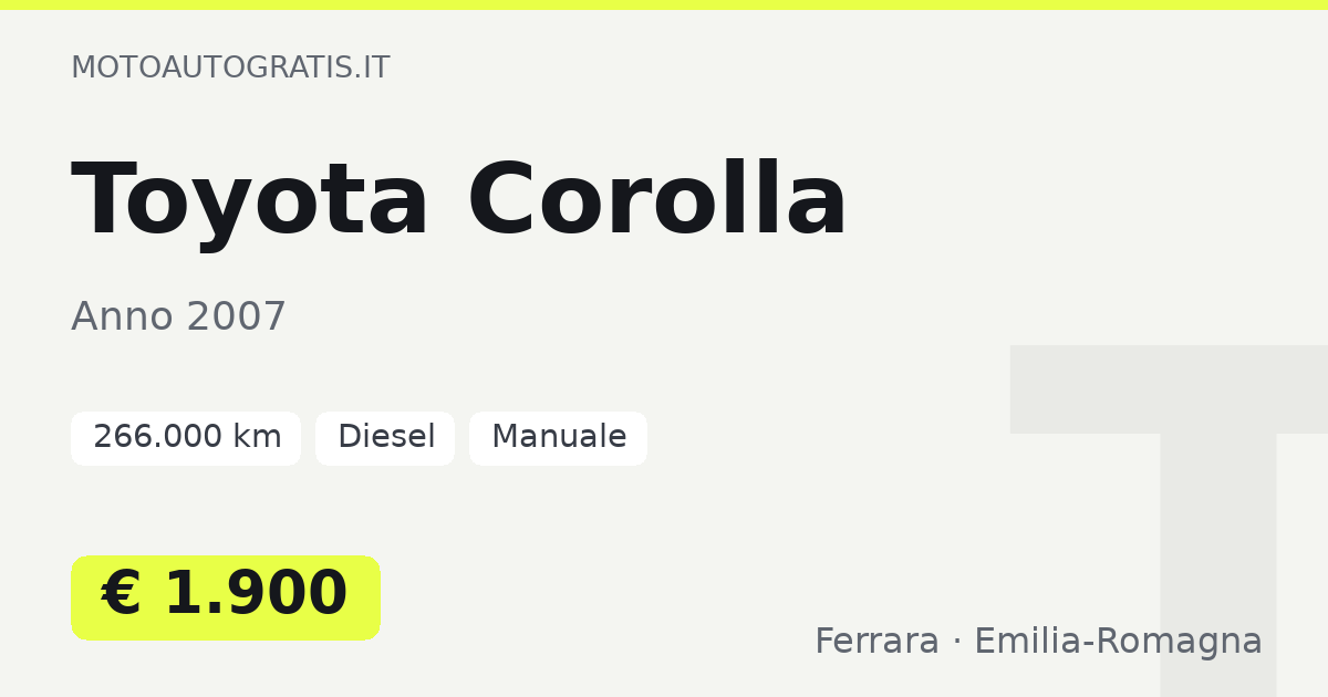 Toyota Corolla