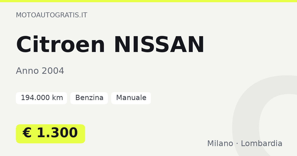 Citroen NISSAN