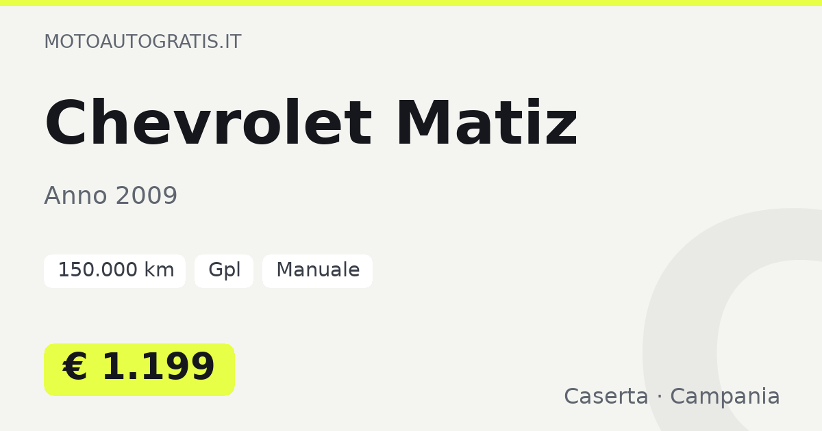Chevrolet Matiz