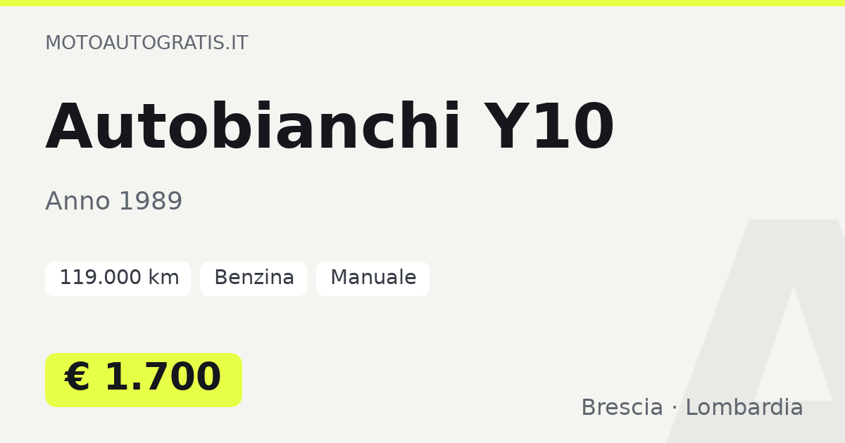 Autobianchi Y10