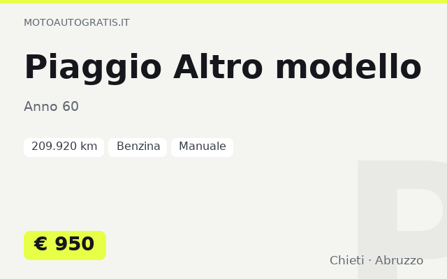 Piaggio Altro modello