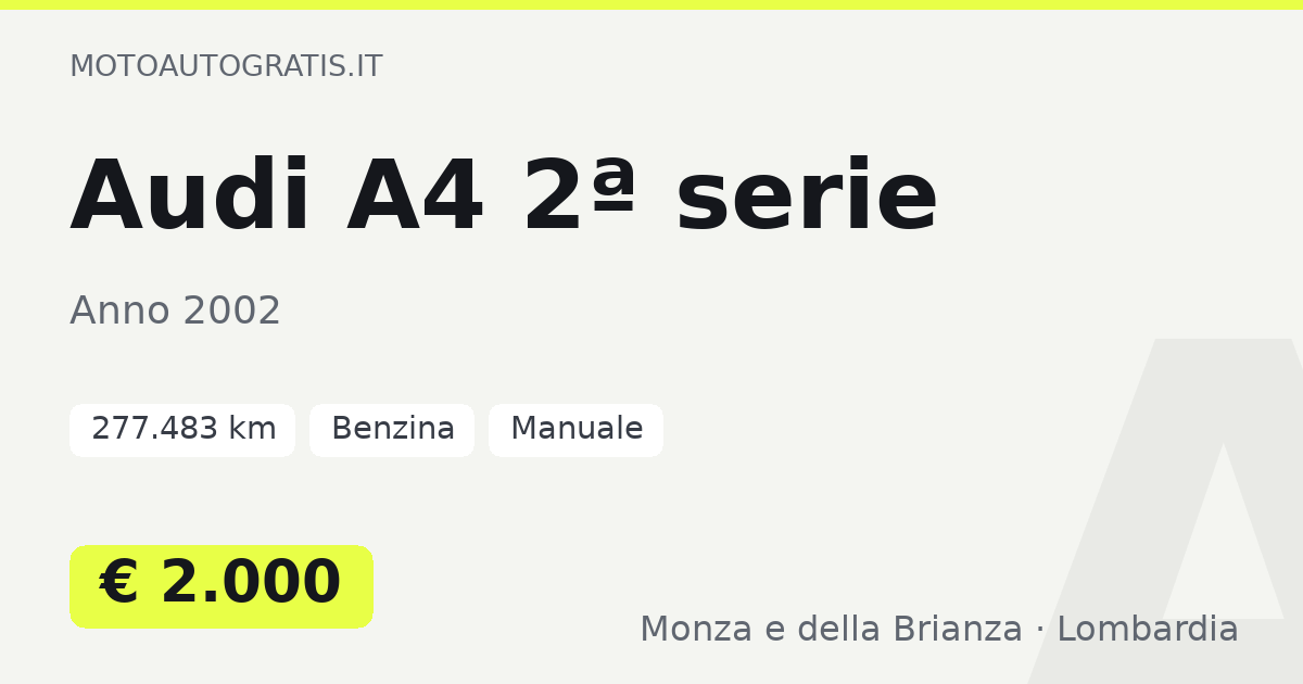 Audi A4 2ª serie