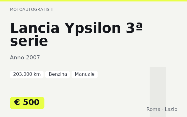 Lancia Ypsilon 3ª serie